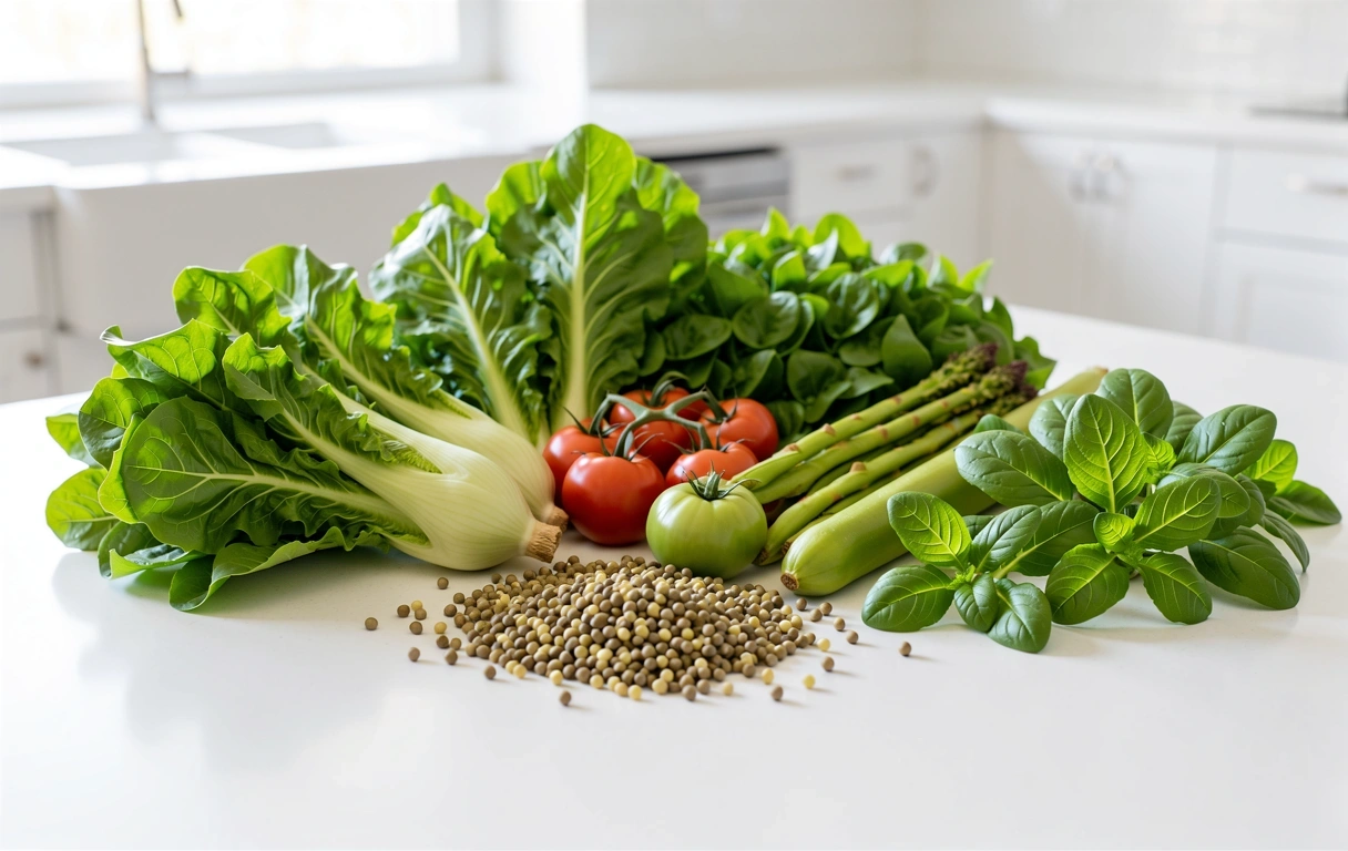 Świeże produkty spożywcze wspierające zdrową dietę